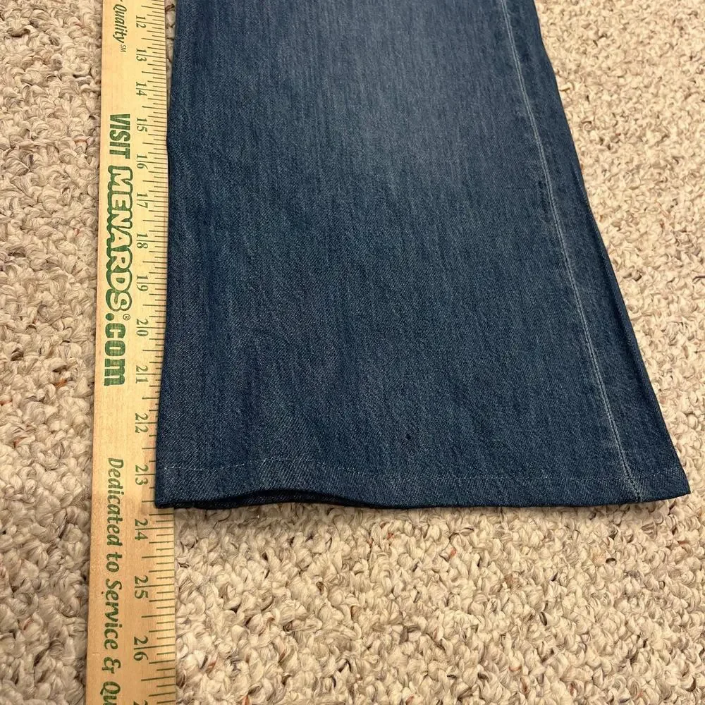 Uniqlo Wide Leg Crop Jeans Women's Sz 26 Dark Wash Inseam 23" Casual - Picture 3 of 5